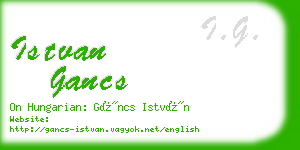 istvan gancs business card